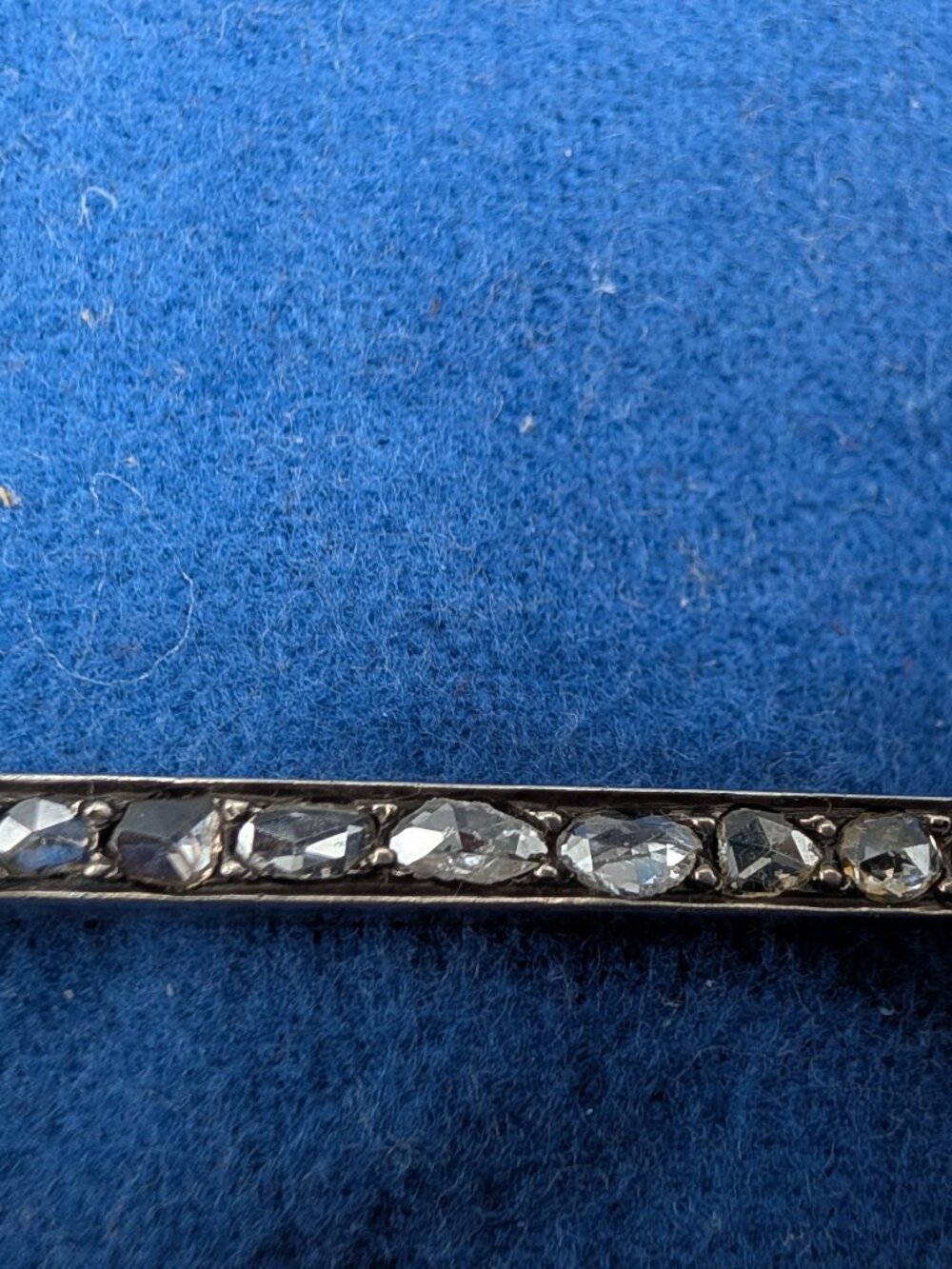 Vintage Sterling Silver,22K Gold,Diamond Chip Brooch - Picture 10 of 16
